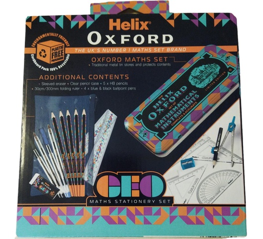 Helix Oxford Geo Stationery Bulk Pack Orange 981842