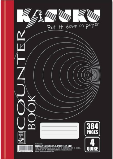 [ST00000000067] Kasuku Counter Book Hard Cover 4Quire